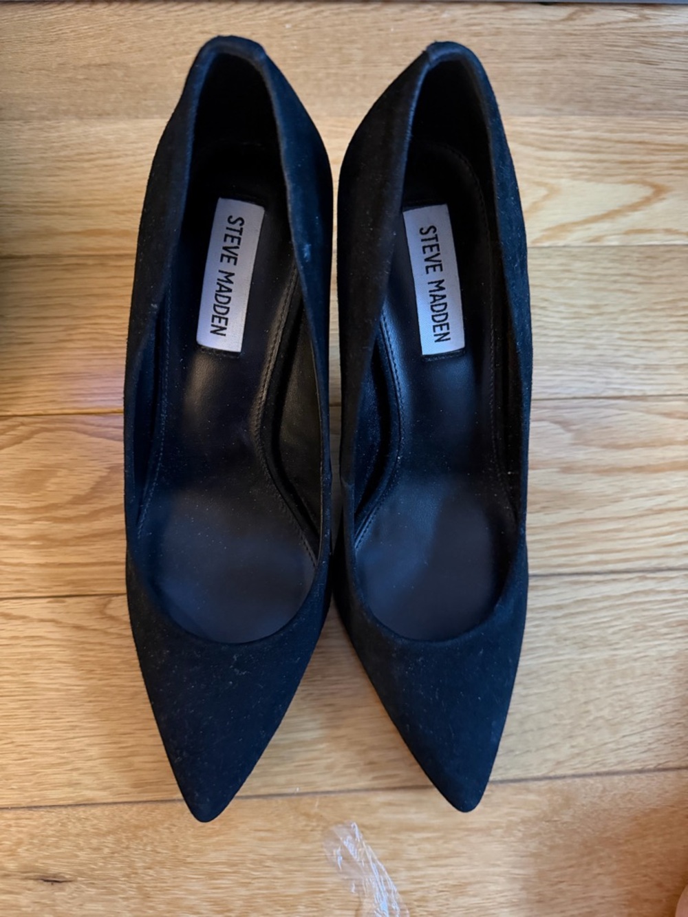 Steve Madden Black Suede Pointed-Toe Stiletto Pumps